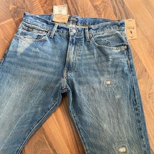 Brand-New POLO/Ralph Lauren Varick Slim-Fit Distressed Jeans